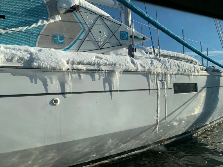 icicles on sailboat annapolis