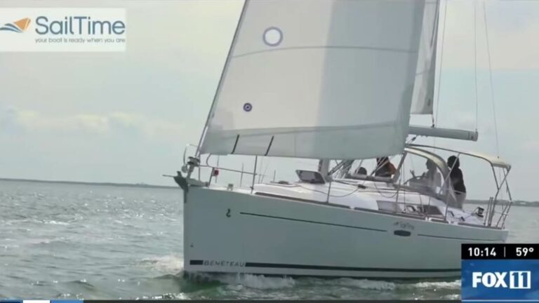 Video still of a sailboat on Fox 11 News