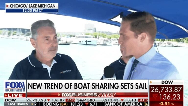 Video still of SailTime interview on FOX Business in Chicago
