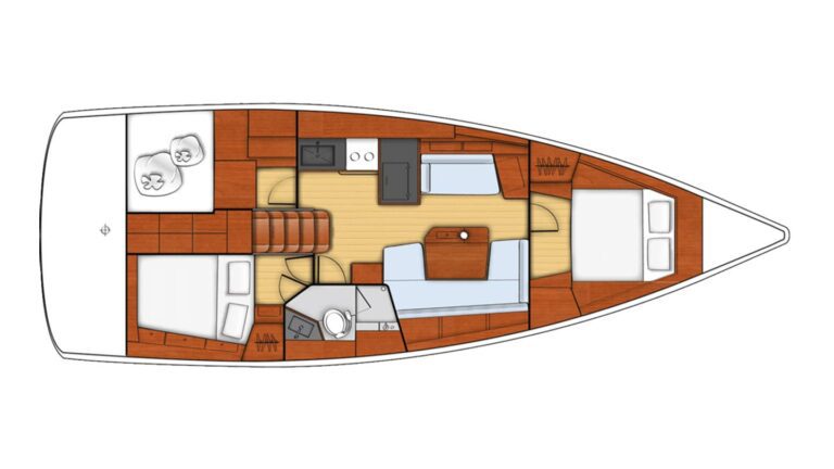 Beneteau Oceanis 41.1 "Adagio" interior floor plan