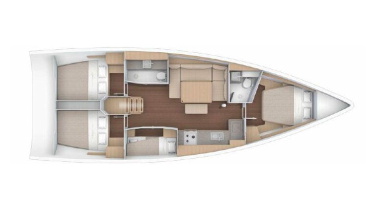 Dufour 430 boat floor plan