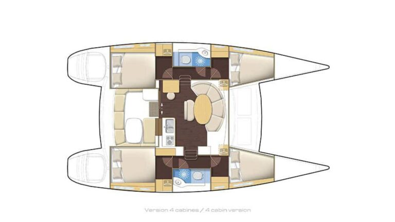 Lagoon 380 interior floor plan