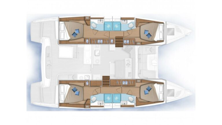 Lagoon 46 interior floor plan