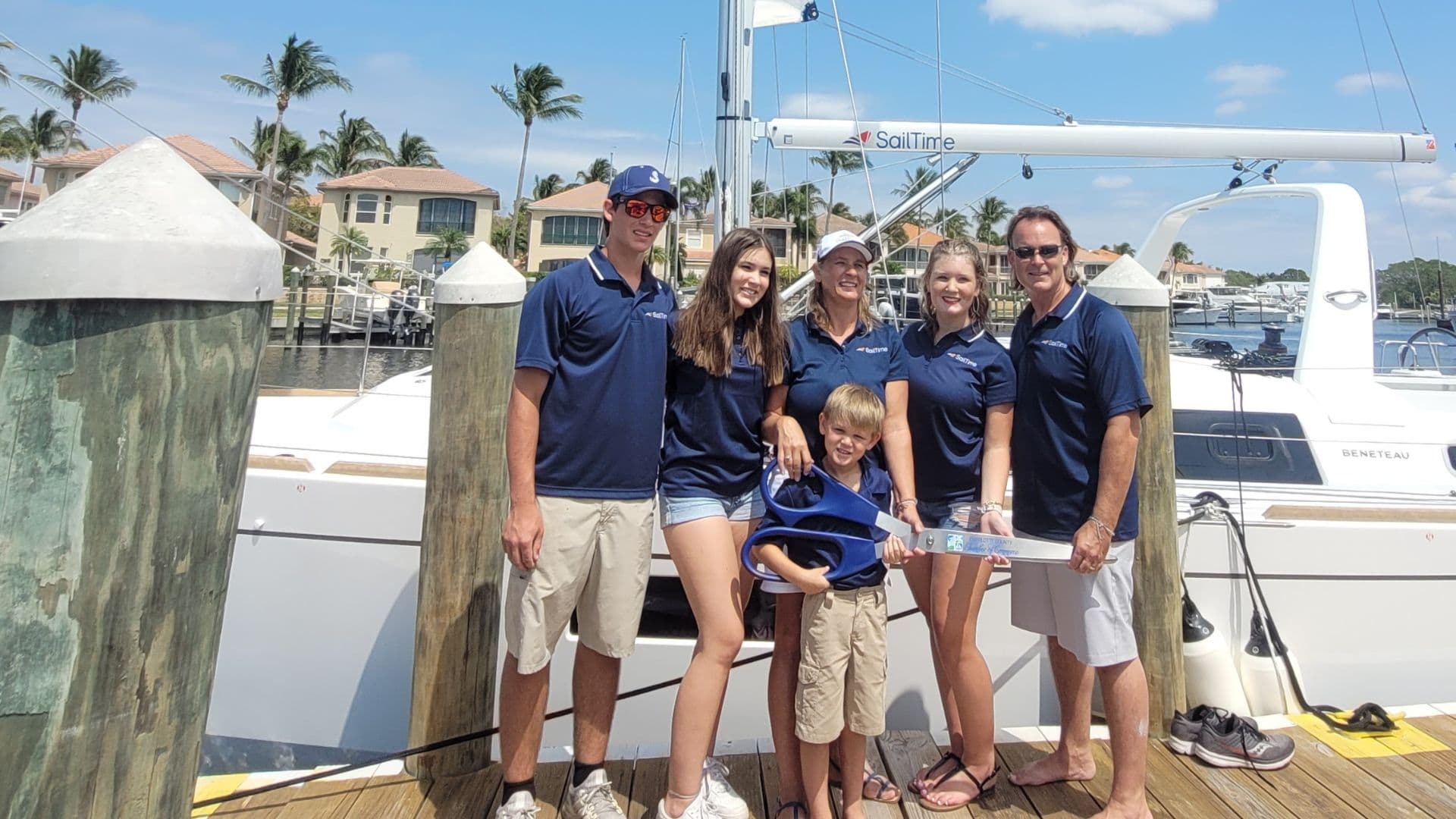 The Edwards Family at SailTime Southwest Florida Ribbon cutting.
