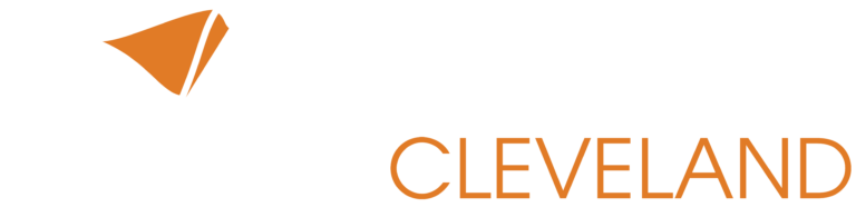 Cleveland 1 Cleveland logo horizontal whiteorange